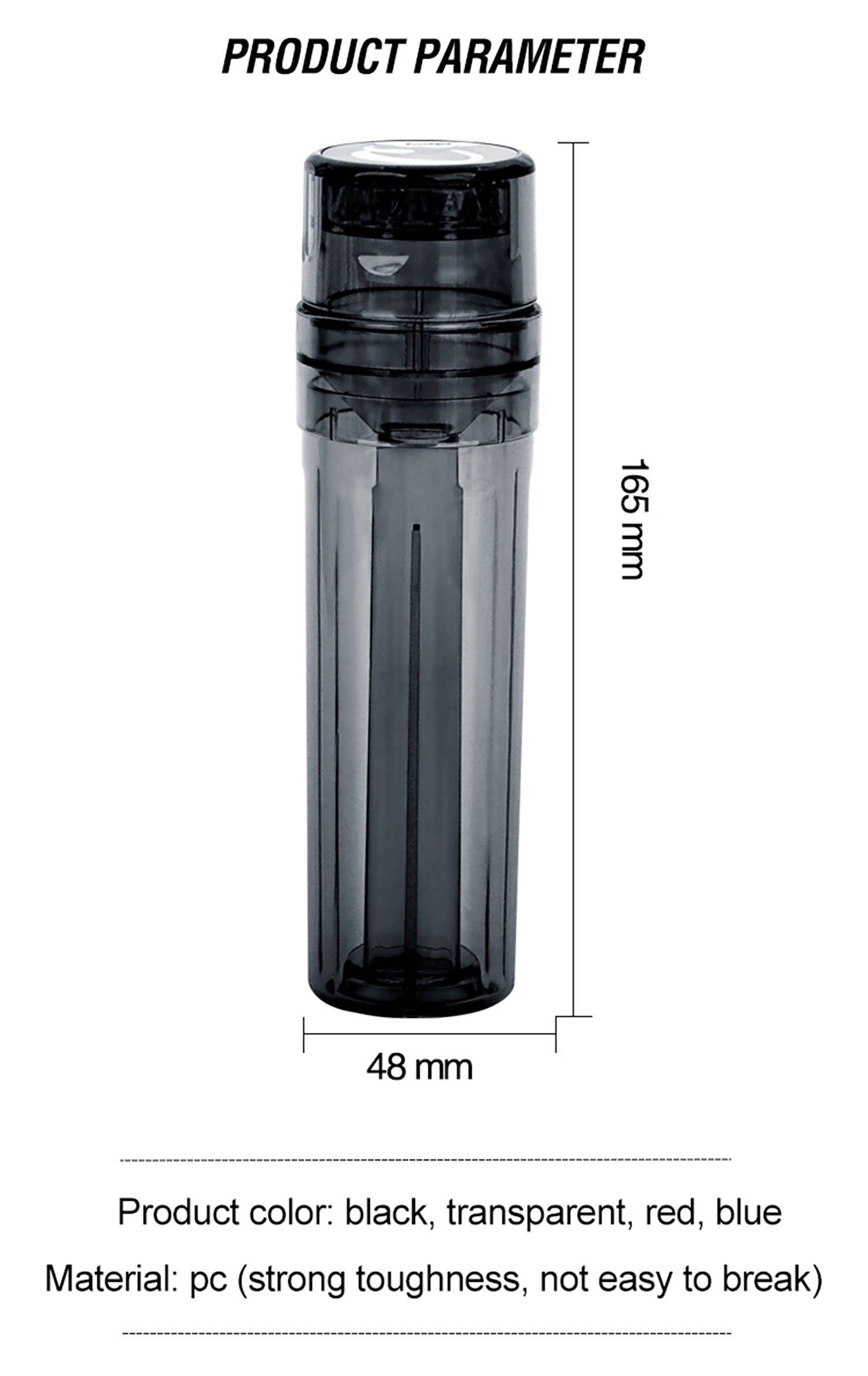 Plastic Cigarette Grinder - For Dry Herb Vape accessory | 1 Pcs