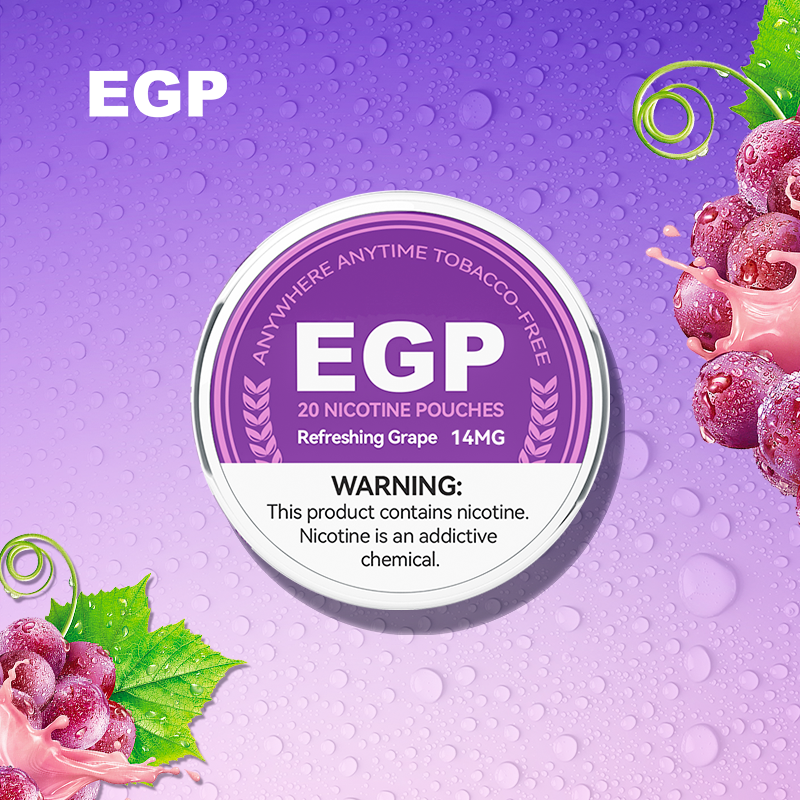 Longmada Tobacco Free  Grape Nicotine Pouches 9mg