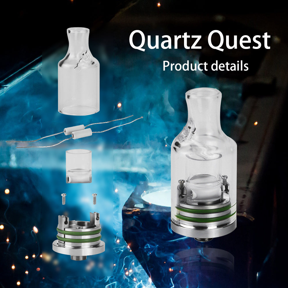 Longmada Quartz-Quest Tempeture control RDA Quartz boiler concentrate atomizer   (Non-OEM)