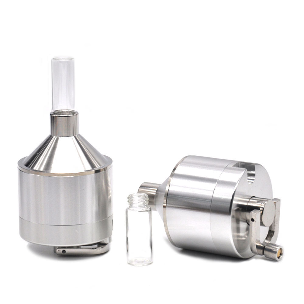 56mm Hand Crank Herb Grinder | 3-Layer Aluminum Storage Mod
