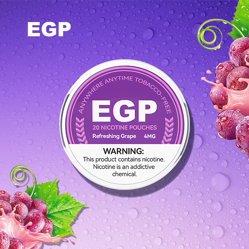 Longmada Tobacco Free  Grape Nicotine Pouches 9mg