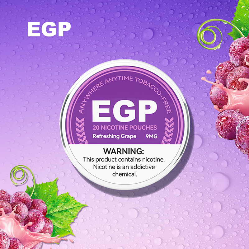 Longmada Tobacco Free  Grape Nicotine Pouches 9mg