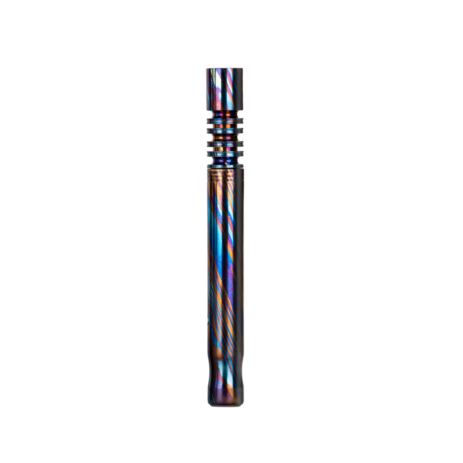 Damascus titanium masonry rod dry herb vaporizer pen