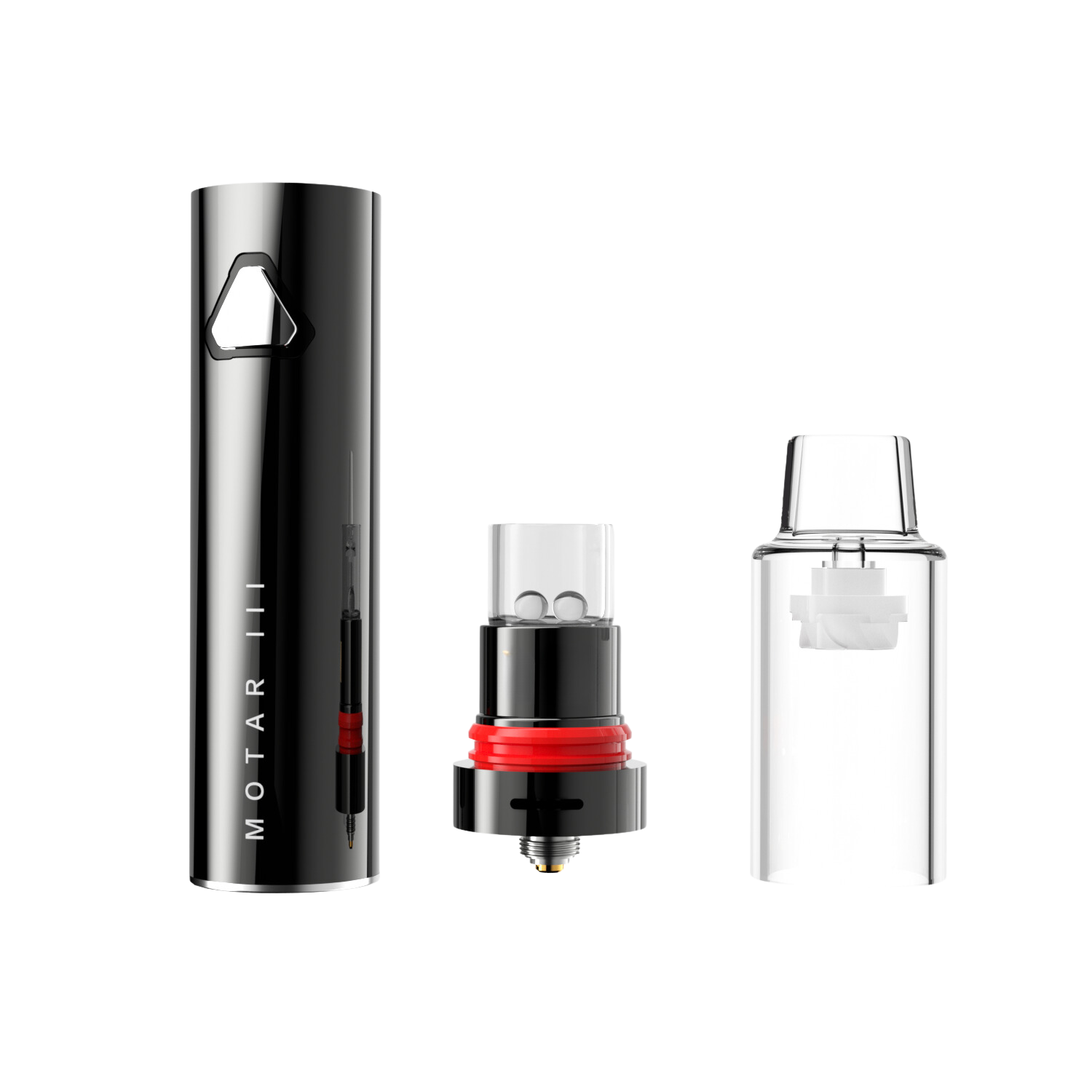 Vape pen with spinning quartz balls and Vertex airflow