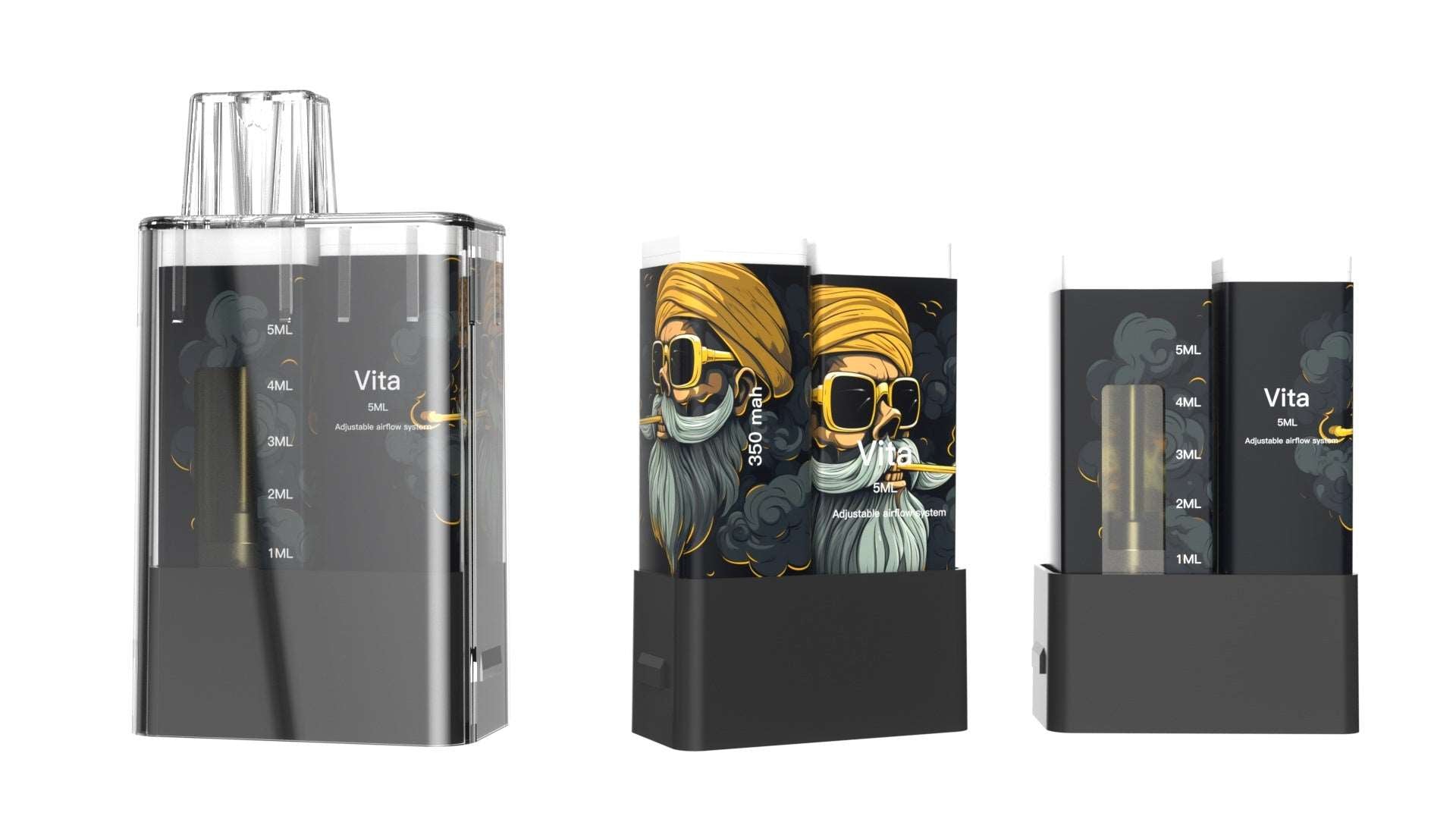 Longmada 5ML CBD  Vape Type C Recharge Available With DIY Stickers