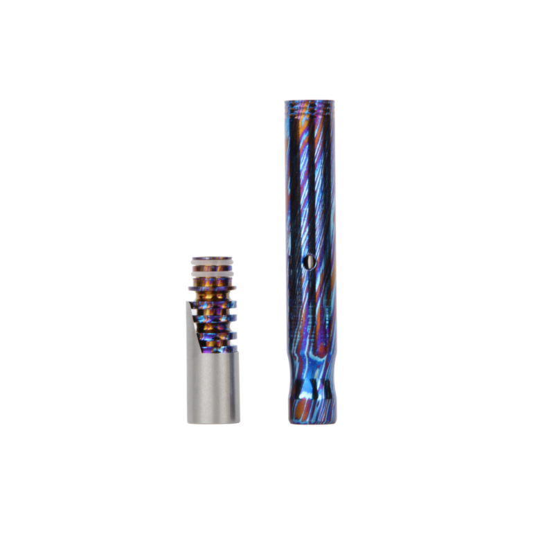Close-up of Titanium Masonry Rod vape pen for dry herbs