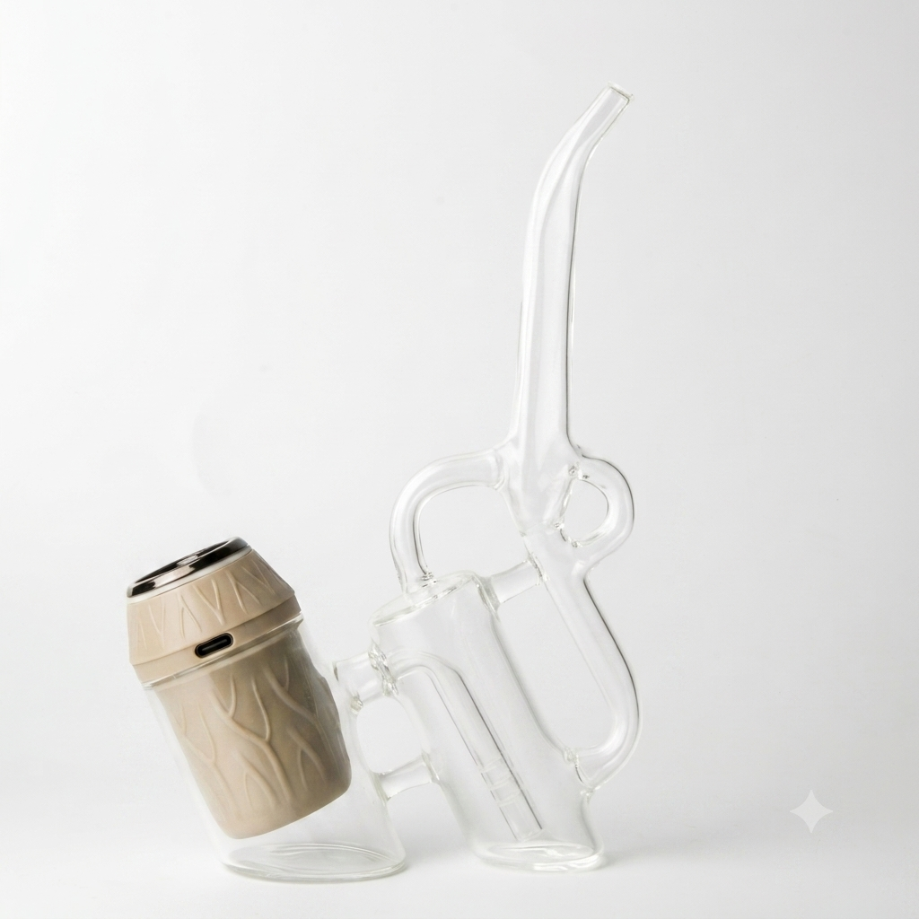 close-up-of-twin-recycler-tubes-and-water-chamber-on-proxy-glass-attachment
