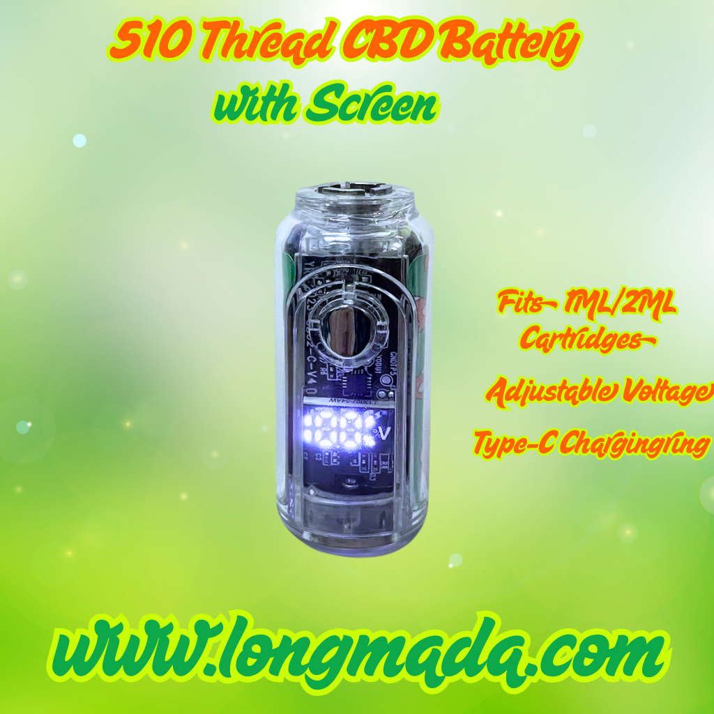 🔋 Introducing the Longmada Mini 510 Thread CBD Battery – Compact, Customizable, and Built for Convenience