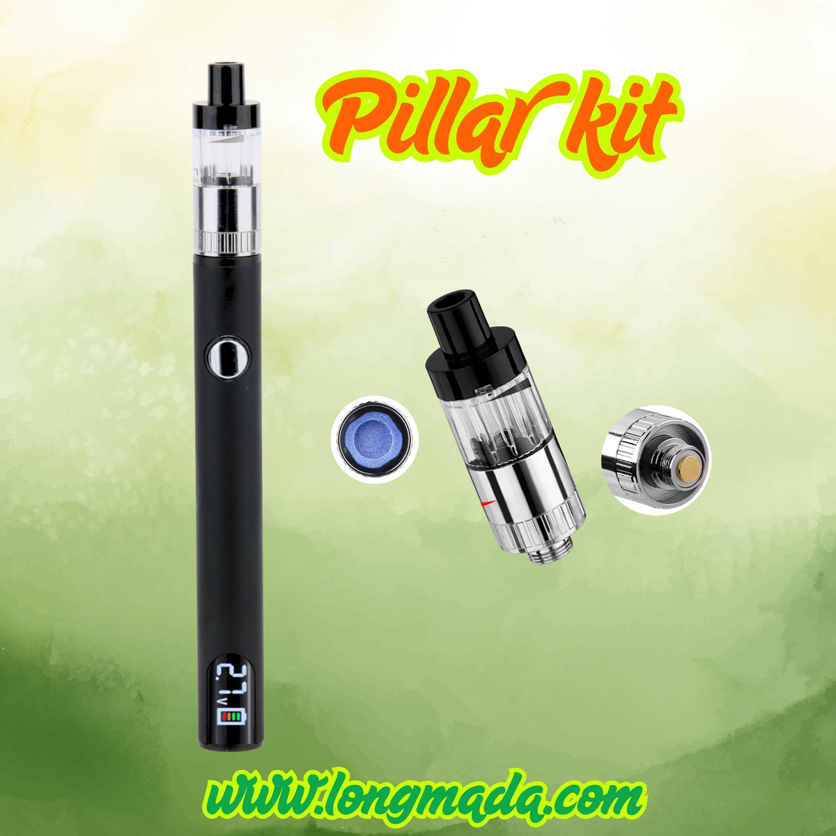 Compact Vape Longmada Mini Pillar 510 Vape Kit – Compact Design with a Smarter Batt