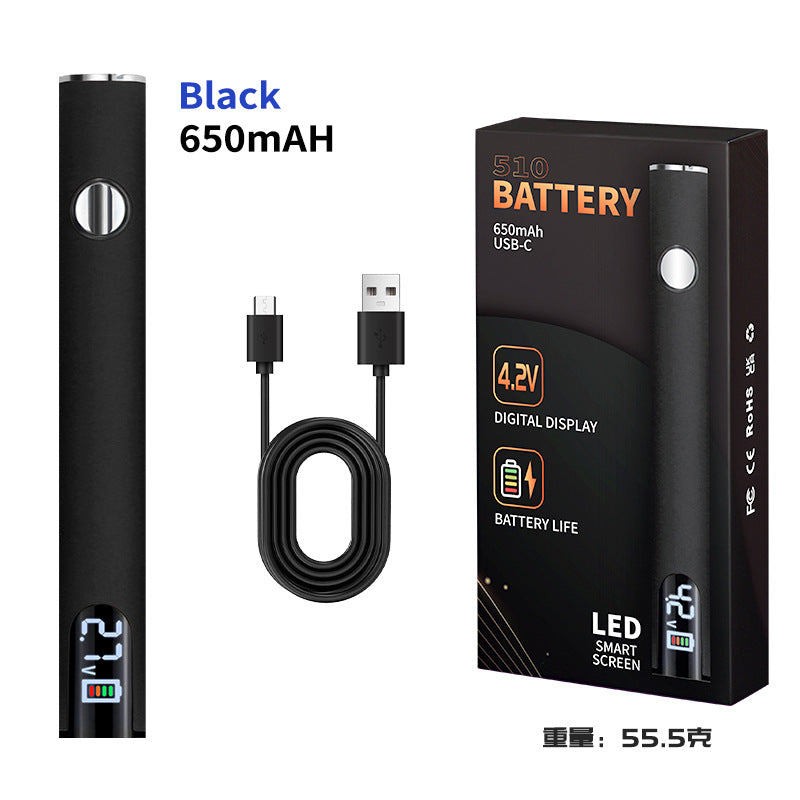 14 mm 510 thread LED display CBD battery 650mAh