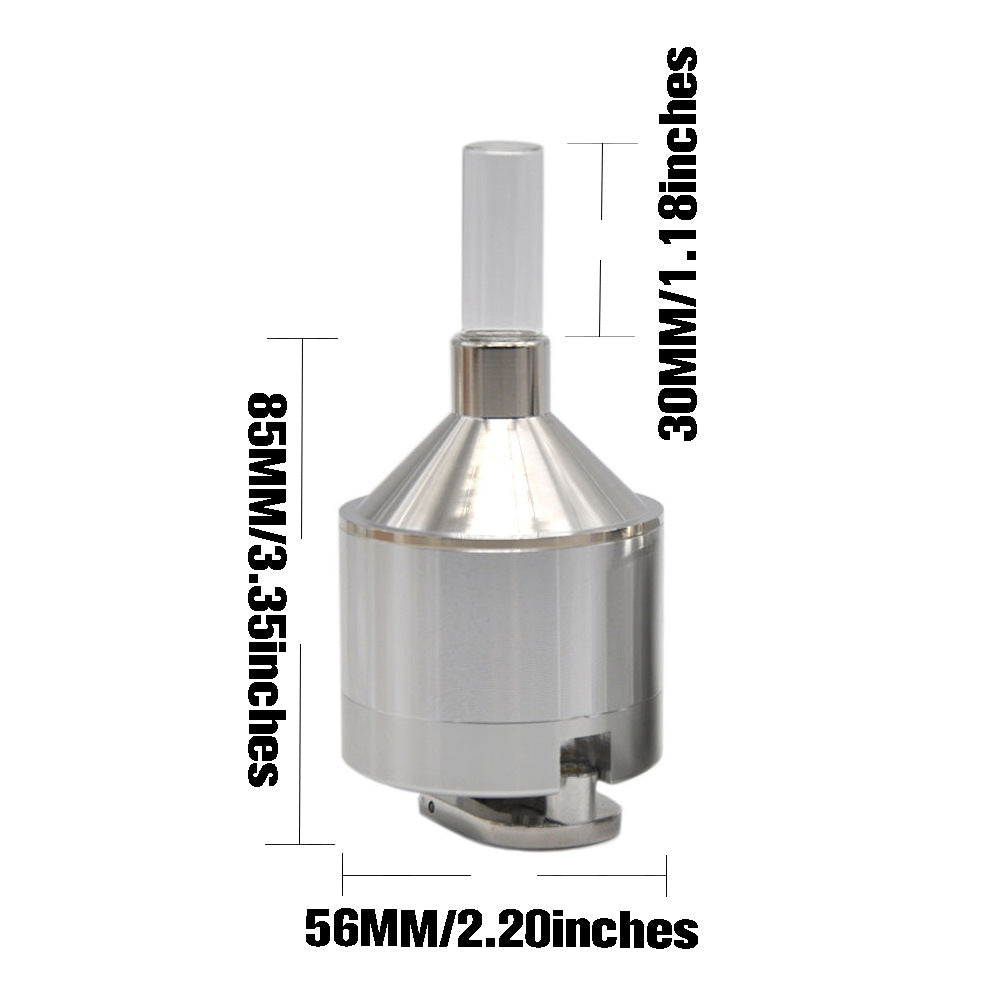 56mm Hand Crank Herb Grinder | 3-Layer Aluminum Storage Mod