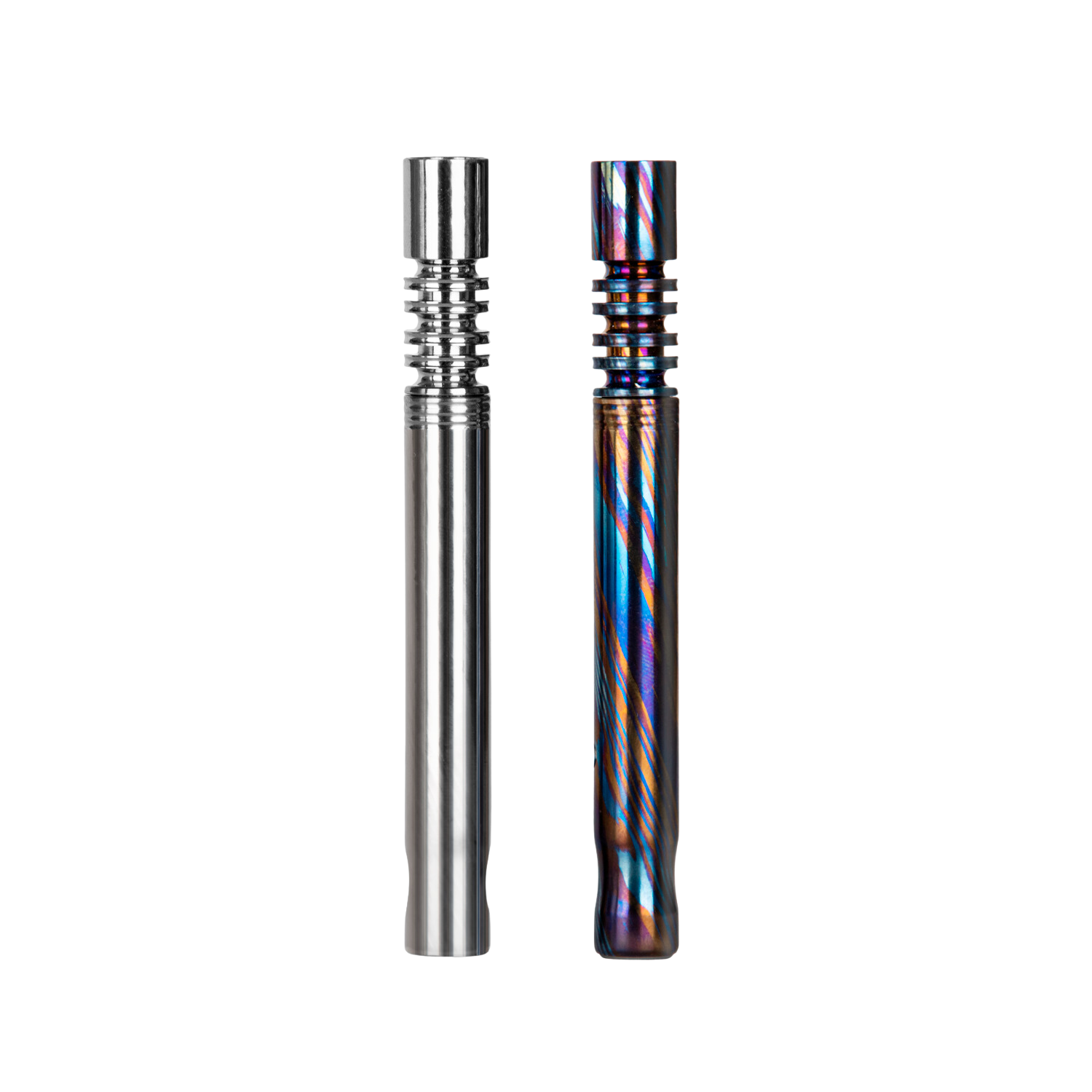Titanium Masonry Rod Dry Herb Vaporizer made from Damascus titanium