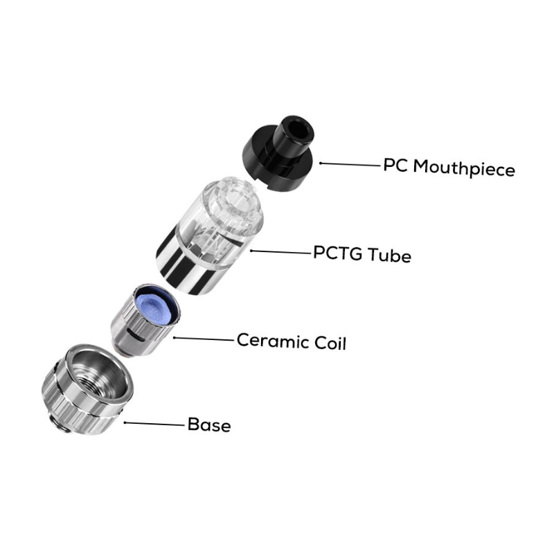 Slim 14mm vape pen battery and atomizer