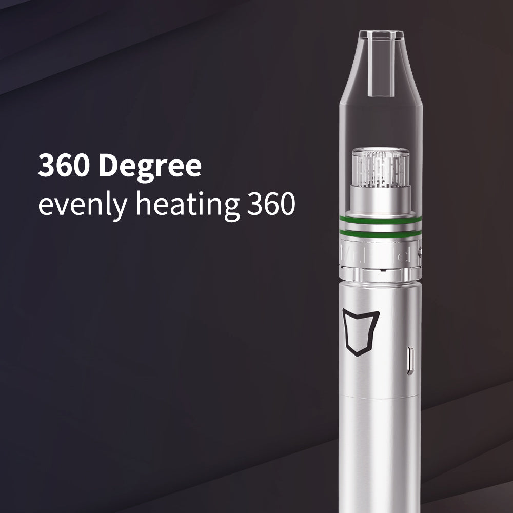 Portable quartz heating atomizer for dab pens
