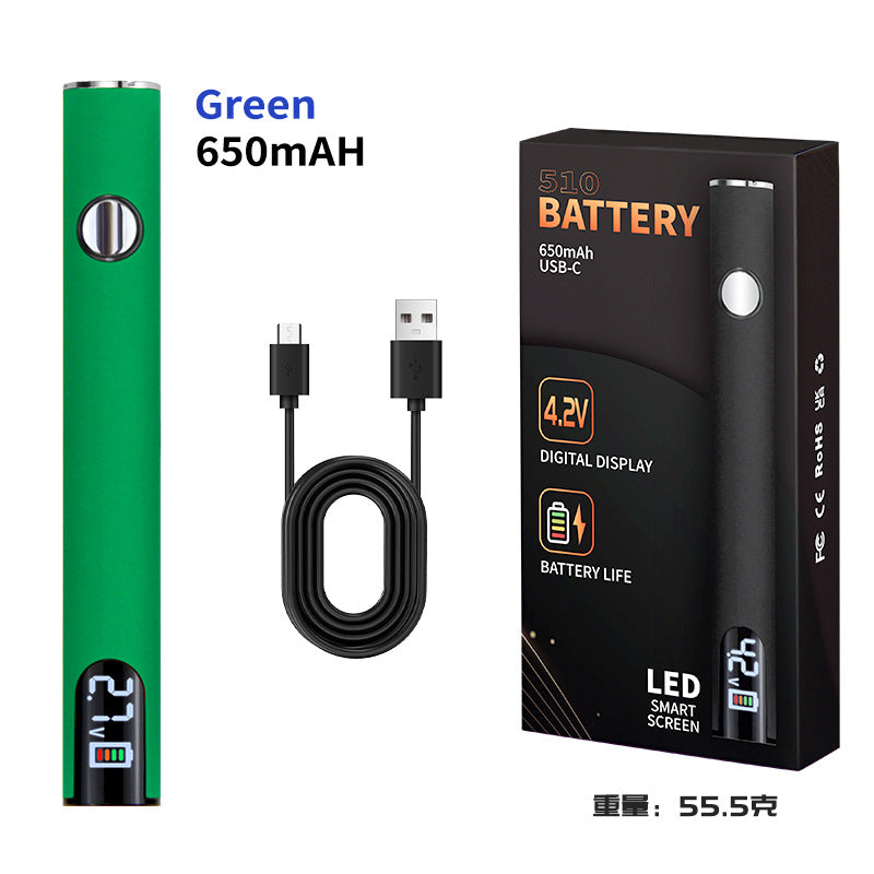 Variable voltage vape battery with Type‑C port